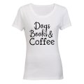 Dogs, Books & Coffee - Ladies - T-Shirt
