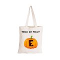 E - Halloween Pumpkin - Eco-Cotton Trick or Treat Bag