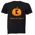 E - Halloween Pumpkin - Kids T-Shirt