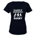Easily Distracted by RUGBY - Ladies - T-Shirt