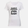 Easily Distracted by RUGBY - Ladies - T-Shirt