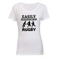 Easily Distracted by RUGBY - Ladies - T-Shirt