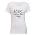 Easily Distracted by DOGS - Ladies - T-Shirt