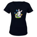 Easter Bunny Flowers - Ladies - T-Shirt