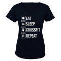 Eat. Sleep. Crossfit. Repeat. - Ladies - T-Shirt