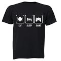 Eat. Sleep. Game - Adults - T-Shirt