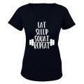 Eat. Sleep. SQUAT. Repeat - Ladies - T-Shirt