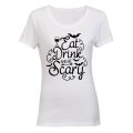 Eat. Drink & Be Scary - Halloween - Ladies - T-Shirt