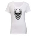 Evil Skull - Halloween - Ladies - T-Shirt