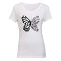 Floral Butterfly - Ladies - T-Shirt