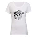 Flower Bulldog - Ladies - T-Shirt