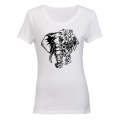 Flower Elephant - Ladies - T-Shirt