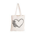 Flower Heart - Eco-Cotton Natural Fibre Bag