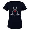 Fluffy Reindeer - Christmas - Ladies - T-Shirt