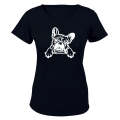 French Bulldog - Peeking - Ladies - T-Shirt
