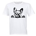 Peeking French Bulldog - Kids T-Shirt