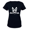 German Shepherd Peeking - Ladies - T-Shirt