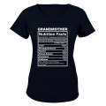Grandmother Nutrition Facts - Ladies - T-Shirt