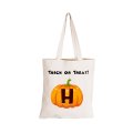 H - Halloween Pumpkin - Eco-Cotton Trick or Treat Bag