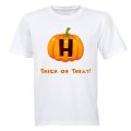 H - Halloween Pumpkin - Kids T-Shirt