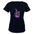 Kitten In A Cup - Halloween - Ladies - T-Shirt