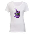 Kitten In A Cup - Halloween - Ladies - T-Shirt