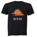 Halloween Pumpkin Dinosaur - Kids T-Shirt