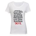 A Wicked Witch and her Little Monsters Love Here - Halloween Inspired! - Ladies - T-Shirt