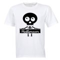 Skeleton Halloween Sign - Adults - T-Shirt