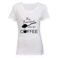 My Broomstick runs on Coffee - Halloween Inspired! - Ladies - T-Shirt