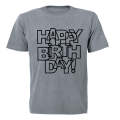 Happy Birthday - Letter Design - Kids T-Shirt