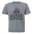 Happy Easter - Bunny Sign - Kids T-Shirt