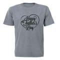 Happy Father's Day - Heart - Adults - T-Shirt
