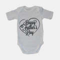 Happy Father's Day - Heart - Baby Grow