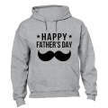 Happy Fathers Day - Mustache & Stars - Hoodie