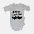 Happy Fathers Day - Mustache & Stars - Baby Grow