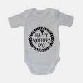 Happy Mothers Day - Wreath - Baby Grow