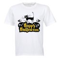 Happy Halloween - Black Cat - Adults - T-Shirt