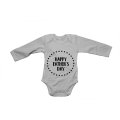 Happy Fathers Day - Circular Design - Baby Grow
