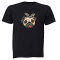 Headband Pug - Kids T-Shirt