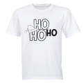 Ho Ho Ho - Christmas Hat - Adults - T-Shirt