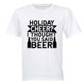 Holiday BEER - Christmas - Adults - T-Shirt