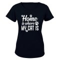 Home is where My Cat is - Ladies - T-Shirt