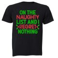 I Regret Nothing - Christmas - Adults - T-Shirt