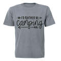 I' rather be camping - Kids T-Shirt