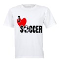 I Love Soccer - Adults - T-Shirt