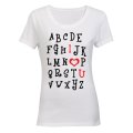I Love You - Alphabet - Valentine Inspired - Ladies - T-Shirt