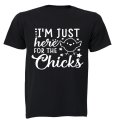 I'm Just Here for the Chicks - Kids T-Shirt