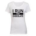I Run For Chocolate - Ladies - T-Shirt