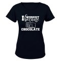 I Workout Because, Chocolate - Ladies - T-Shirt